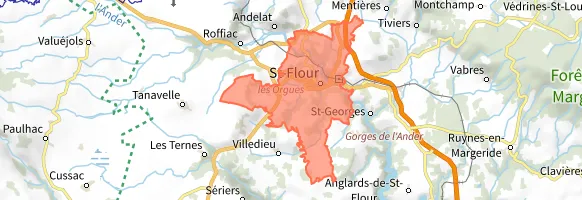 Saint-Flour et les panneaux solaires, zone d'installation