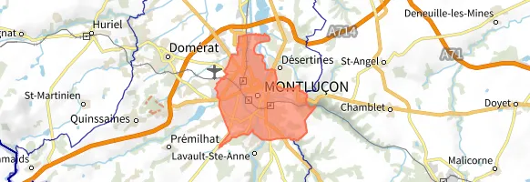 Montluçon et les panneaux solaires, zone d'installation