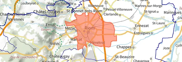 Riom et les panneaux solaires, zone d'installation